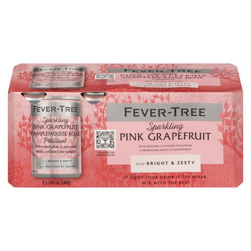 Fever-Tree Sparkling Pink Grapefruit 8 x 150 ml (cans)