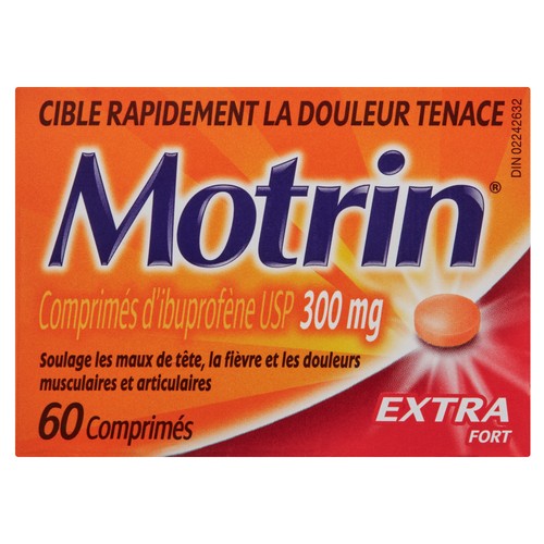 Motrin Pain Relief Ibuprofen Super Strength 300 mg Tablets 60 EA
