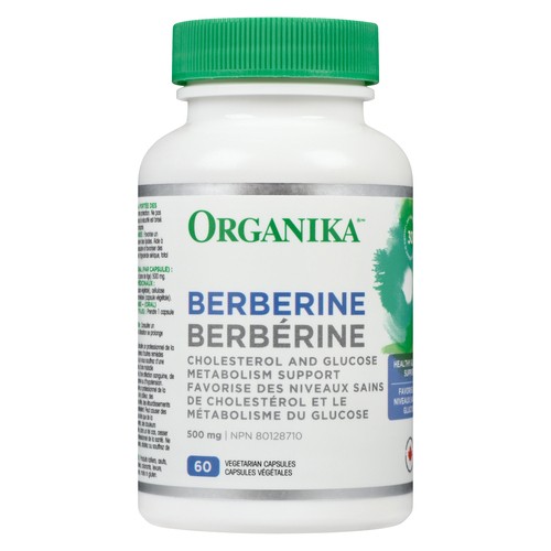 Organika Supplements Berberine 500 mg Vegetarian Capsules 60 Count