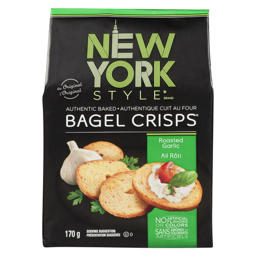 New York Style Bagel Crisps Roasted Garlic 170 g