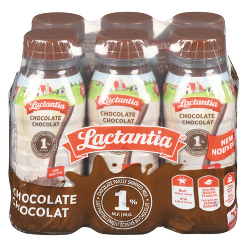 Lactantia Milk Chocolate 1% Partly Skimmed 6 x 237 ml