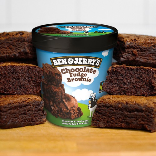 Ben & Jerry's Ice Cream Chocolate Fudge Brownie Fairtrade Ingredients 473 ml