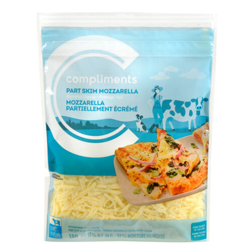 Compliments Shredded Cheese Light Partly Skimmed Mozzarella 180 g