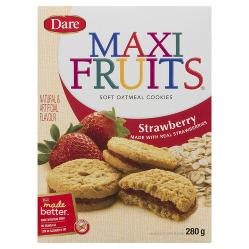 Dare Maxi Fruits Oatmeal Cookies Strawberry 280 g