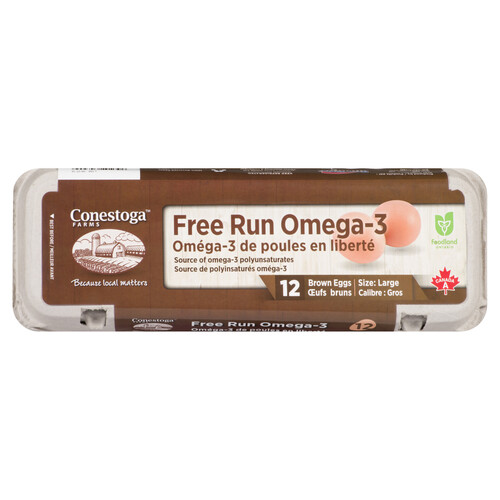 Conestoga Farms Omega 3 Brown Eggs Free Run Large 12 Count
