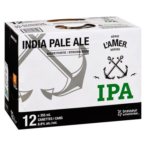 Brasseur De Montreal Beer 6.8% Alcohol India Pale Ale 12 x 355 ml (cans)