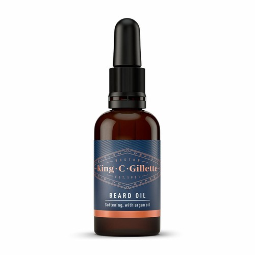 KingC Gillette Mens Beard Infused Jojoba Avocado Macad Almond Oils 1oz