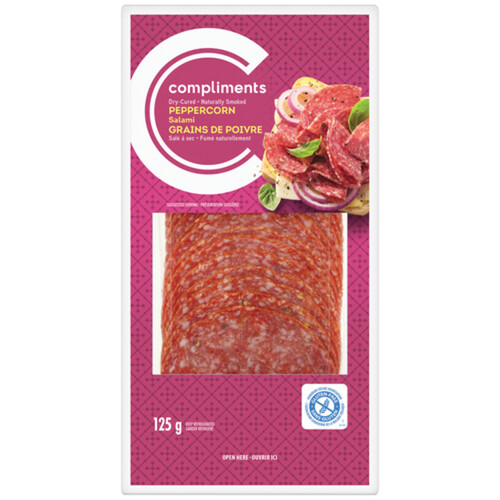 Compliments Gluten-Free Salami Peppercorn Dry-Cured 125 g