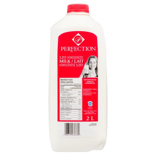 Perfection 3.25% Milk Jug Homogenized 2 L