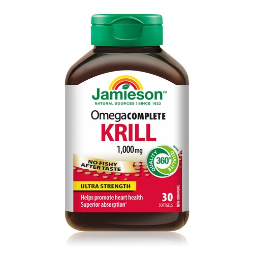 Jamieson Omega Complete Krill Oil Ultra Strength Softgels 30 Count