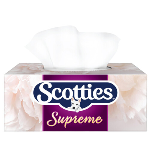 Scotties Supreme 3 Ply Facial Tissues 1 Box of 88 Tissues