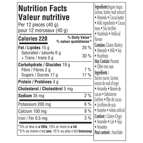 Lindt Swiss Classic Milk Chocolate Bar Almond 100 g