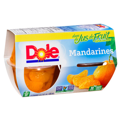 Dole In Fruit Juice Mandarin Oranges 4 x 107 ml 