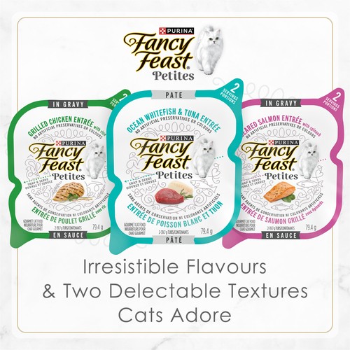 Fancy Feast Petites Wet Cat Food Tender Turkey Entrée Paté 79.4 g
