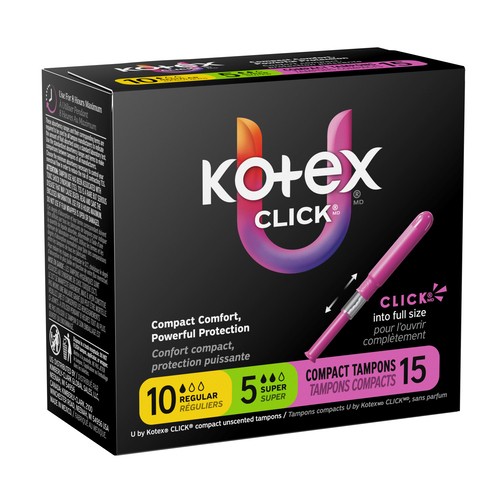 U by Kotex Click Compact Tampons Multi Pack 15 Count 
