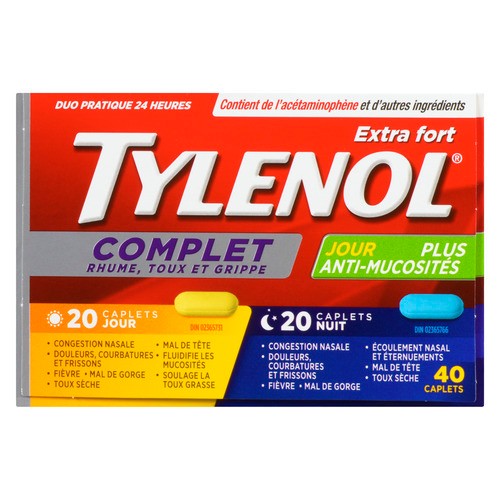 Tylenol Extra Strength Day Night Complete Cough Cold & Flu 40 EA