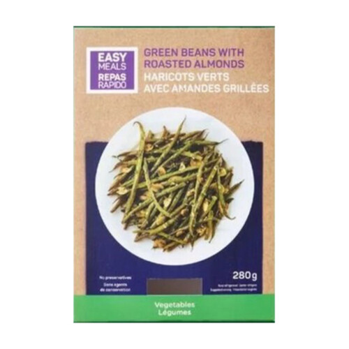 Easy Meals Entrée Green Beans With Roasted Almonds 280 g