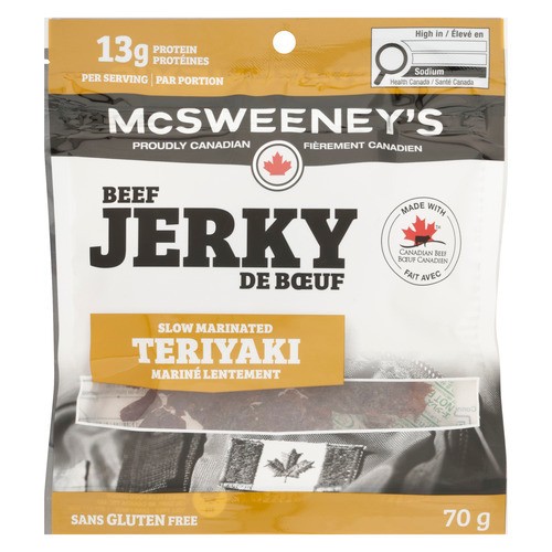 McSweeney's Gluten-Free Beef  Jerky Slow Marinated Teriyaki 70 g