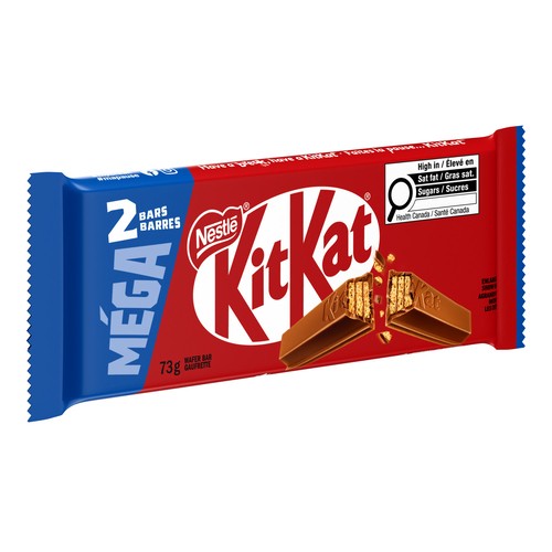 Kit Kat Wafer Bars Milk Chocolate Mega Size 2 Pack 73 g