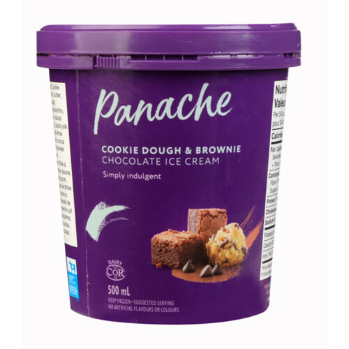 Panache Ice Cream Cookie Dough Brownie Chocolate 500 ml