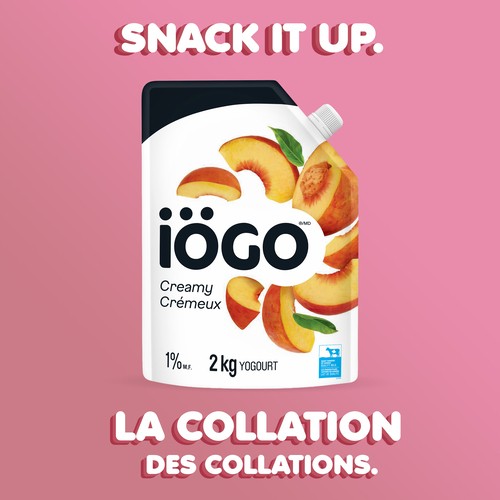 iÖGO 1% Yogurt Pouch Creamy Peach 2 kg
