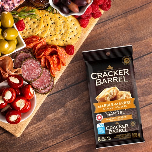 Cracker Barrel Cheese Snacks Marble 8 Pack 168 g