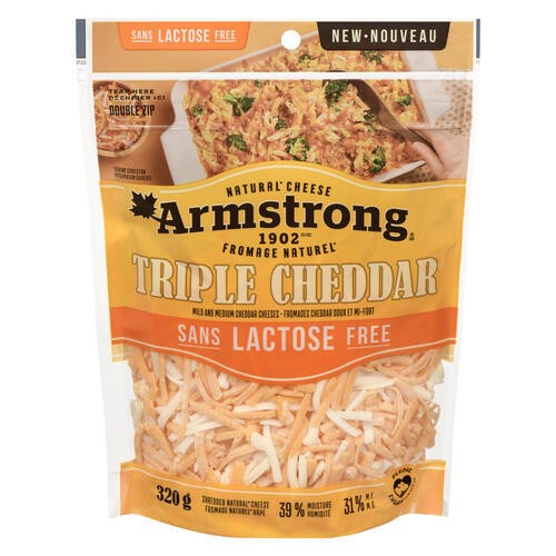Armstrong Lactose-Free Shredded Cheese Triple Blend 320 g