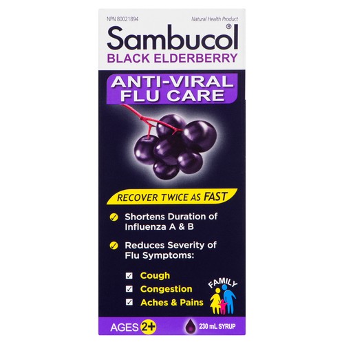 Sambucol Family Anti-Viral Flu Care Syrup Black Elderberry 230 ml