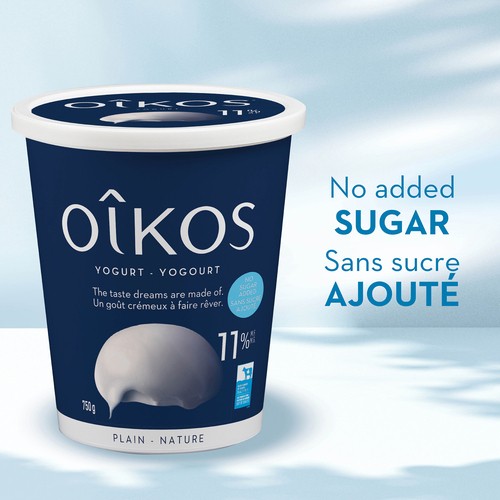 Oikos 11% Greek Yogurt Extra Creamy Plain 750 g