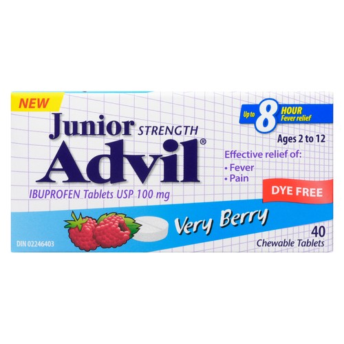 Children's Advil Dye-Free Chewable Tablets Very Berry 40 EA