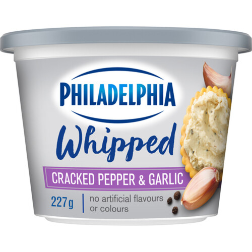 Philadelphia Whipped Cream Cheese Cracked Pepper & Garlic 227 g
