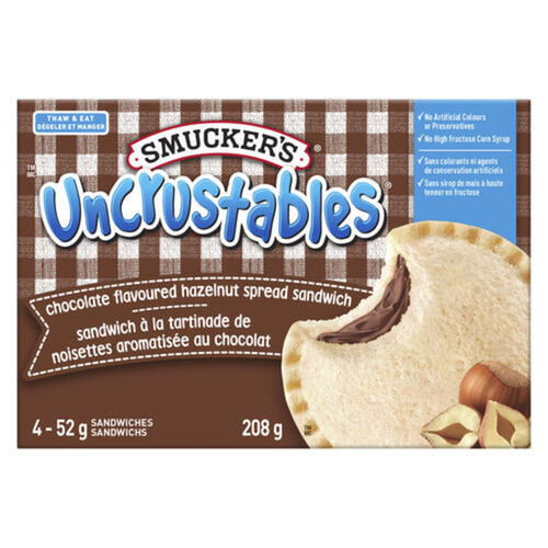 Smucker's Uncrustables Sandwich Chocolate Hazelnut 4 x 52 g (frozen)