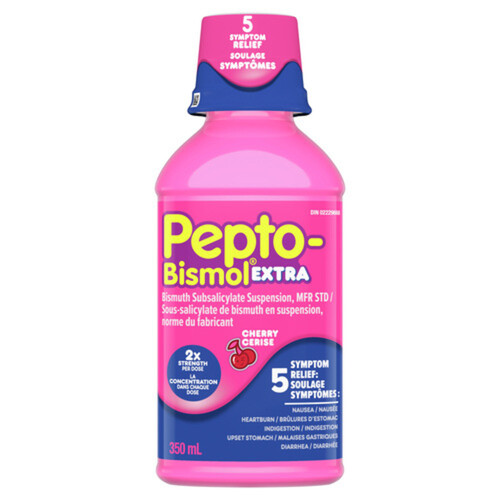 Pepto Bismol Extra Strength Cherry Liquid Stomach Relief 350 ml