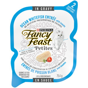 Fancy Feast Petites Wet Cat Food Ocean Whitefish Entrée With Tomato in Gravy 79.4 g