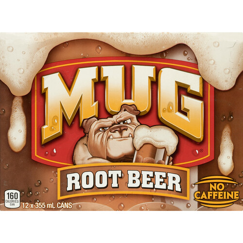 Mug No Caffeine Soft Drink Root Beer 12 x 355 ml (cans)