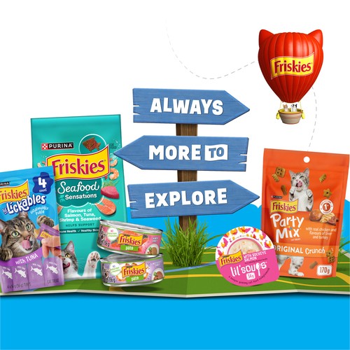 Friskies Lil' Lickables Cat Treats Tuna & Ocean Whitefish Variety Pack 14 x 10 g