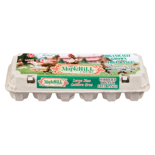 Maple Hill Farms Organic Eggs Free Range Large 12 Count