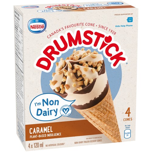 Nestlé Dairy-Free Frozen Dessert Drumstick Caramel 4 x 120 ml