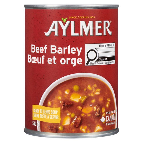 Aylmer Canned Soup Beef Barley 540 ml