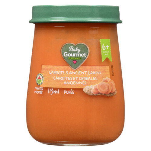 Baby Gourmet Organic Baby Food Jar Carrots And Ancient Grains 113 ml