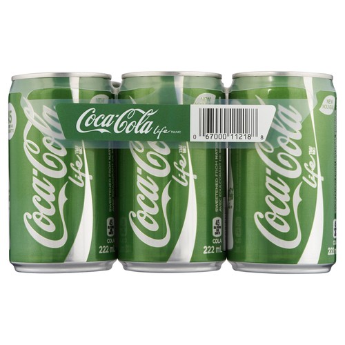 Coca-Cola Life Soft Drink 6 x 222 ml