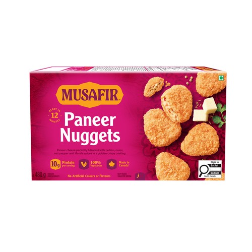 Musafir Frozen Paneer Nuggets 480 g