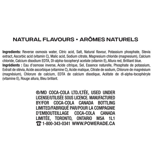 Powerade Zero Sports Drink Mixed Berry 710 ml (bottle)