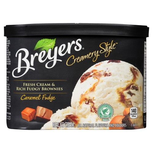Breyers Ice Cream Caramel and Fudge For a Frozen Dessert 1.66 L