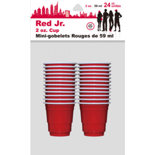 Red Jr. 2oz Mini Cups 24 Pack