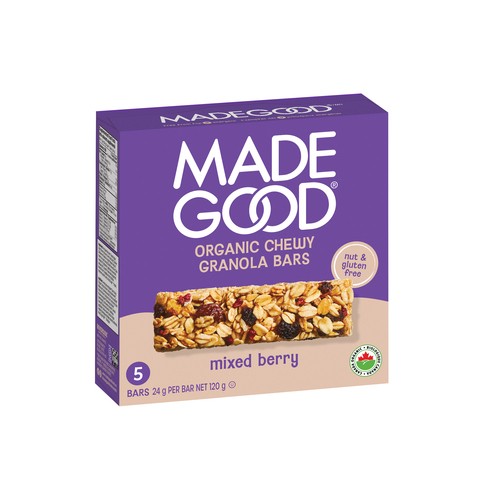 MadeGood Granola Bars Mixed Berry 5 x 24 g