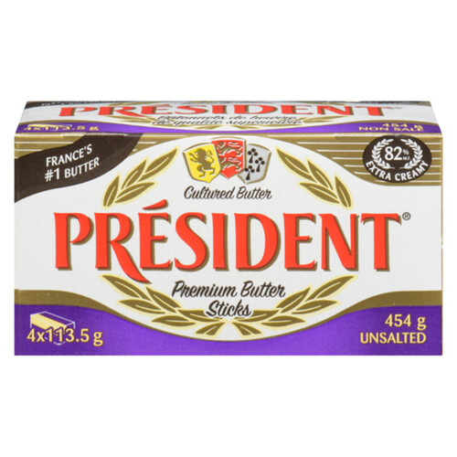 President Butter Sticks Unsalted 454 g