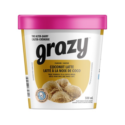 Grazy Plant Based Frozen Dessert Coconut Latte 500 ml