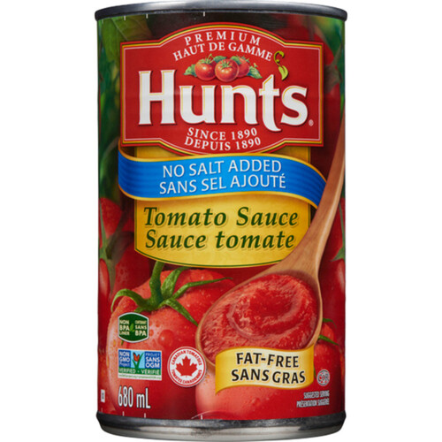 Hunts Tomato Sauce No Salt Added 680 ml