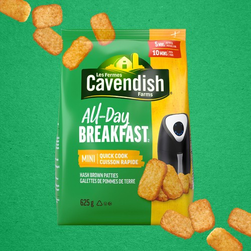 Cavendish Farms All-Day Breakfast Hash Brown Patties Mini Quick Cook 625 g